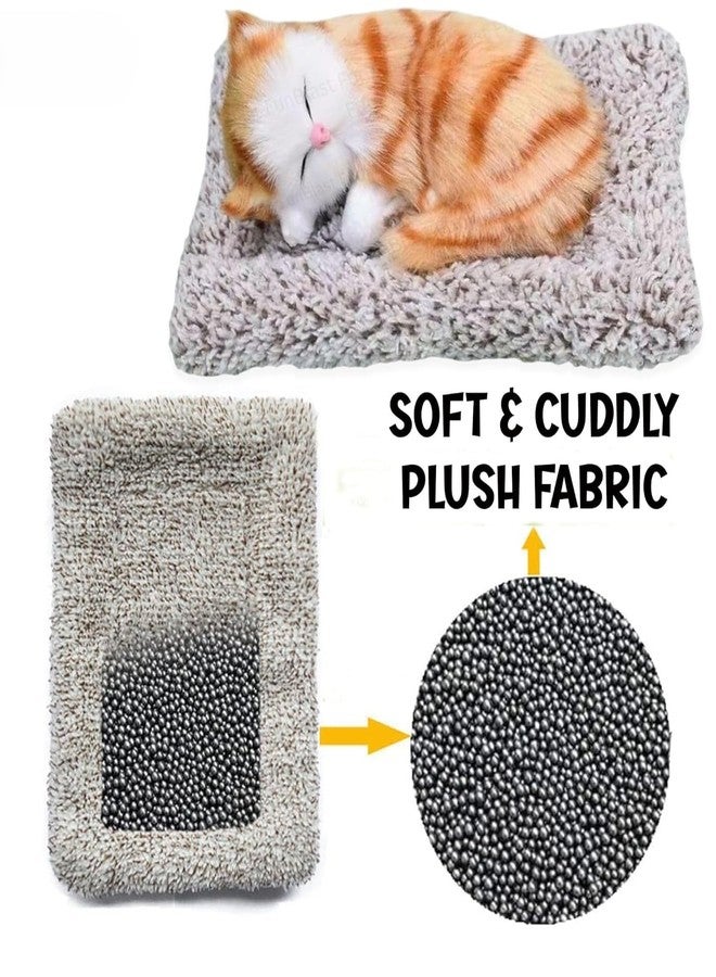 REMICH Cute Sleeping Cat Plush Toy with Meow Sound, Gift for Kids Car Dashboard Accessories & Office, Desk - 1Pcs, Multicolor - Image 5